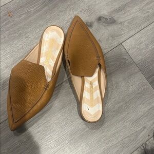 Nicholas Kirkwood Tan Brown Leather Mules 37